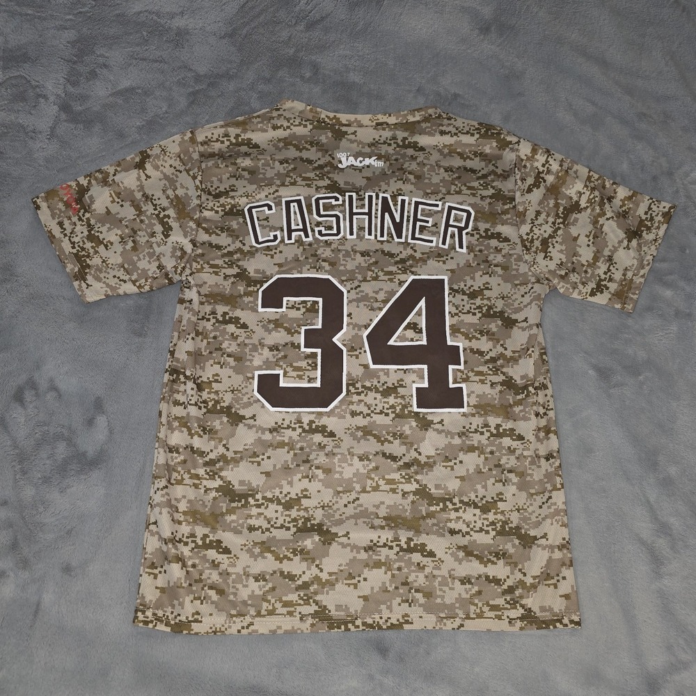 San Diego Padres Jersey Mens XL Brown MLB Baseball Andrew Cashner Brown Camo - Picture 5 of 15